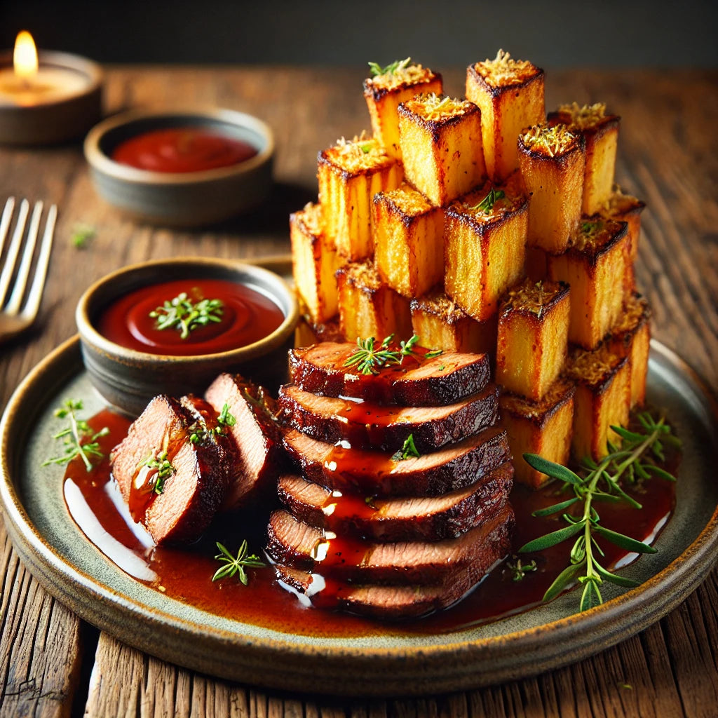 Lombinho Suíno ao Molho Barbecue com Aipim Frito 360g