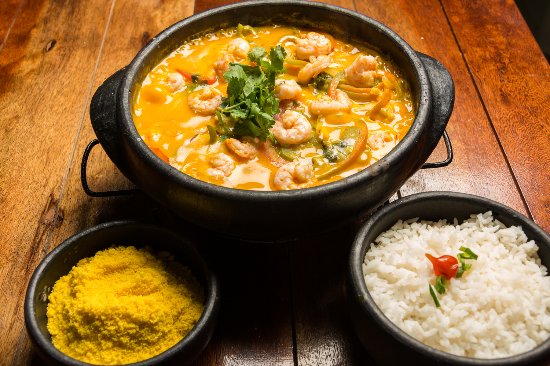 Moqueca de Camarão com Arroz e Farofa de Dendê 380g