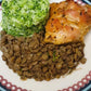 Filé de Sobrecoxa Grelhada com Arroz e Salada de Lentilha 380g